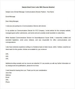 email cover letter sample email cover letter templates free sample example format samples of email cover letters samples of email cover letters