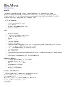 email cover letter template liliana radwanski ekg resume