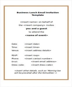 email invitation template business lunch email invitation template