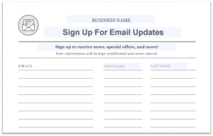 email sign up sheet template grow your email list template x