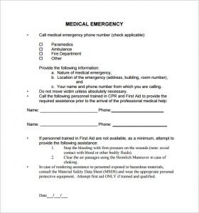 emergency action plans examples emergency action plan template mcghio