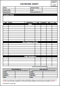 emergency contact template fr pm template daywork sheet page of