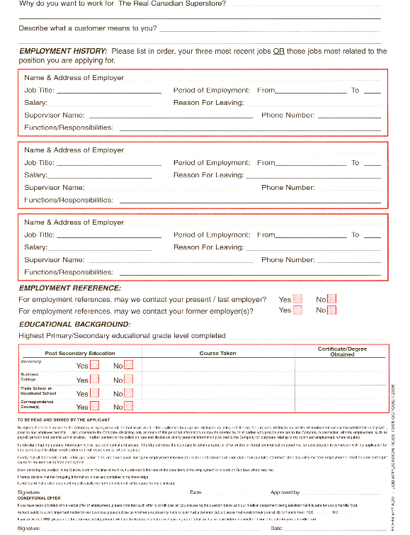 employee application form pdf