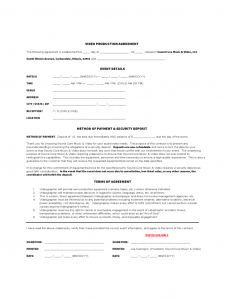 employee application forms video production agreement form d