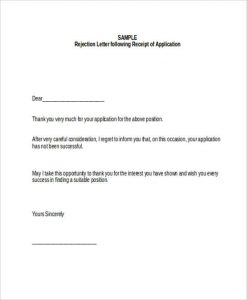 employee application pdf job application refusal letter