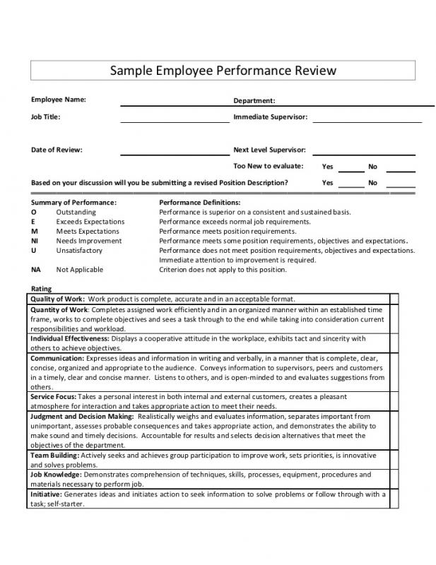 employee comments on performance review what to write