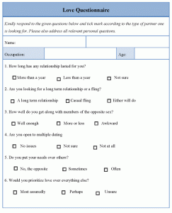 employee contract sample love questionnaire template