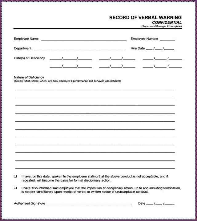 employee disciplinary form