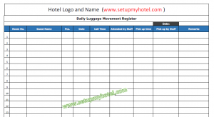 employee file checklist daily luggage movement register