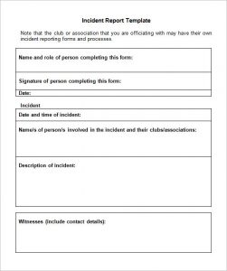 employee incident report business templates simple employee incident report template and form