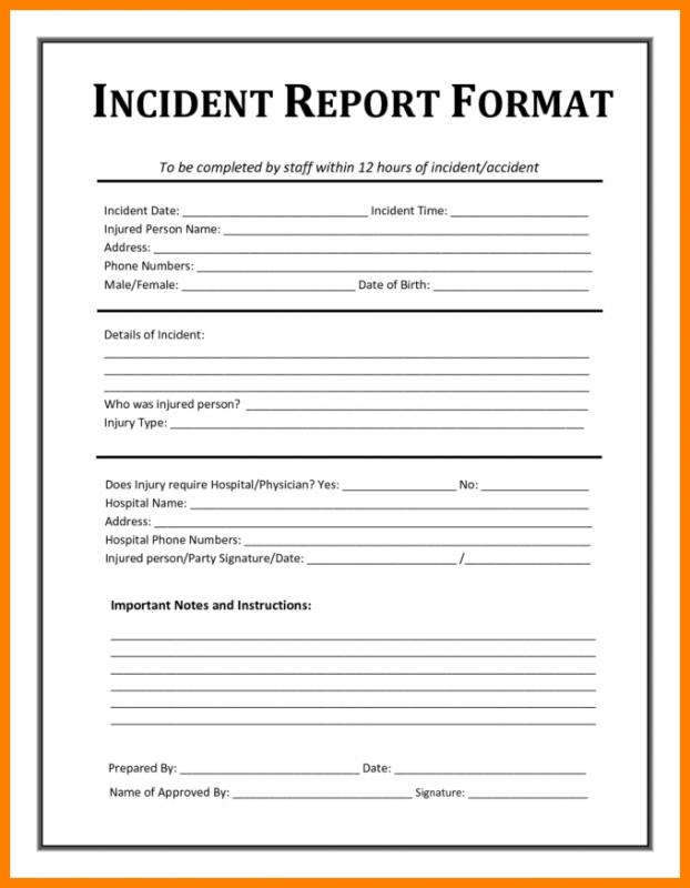 employee incident report