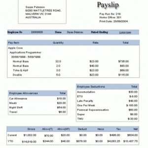 employee incident reports payslip template