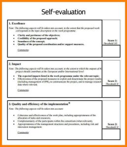 employee performance evaluation samples self appraisal examples self evaluation example