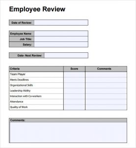 employee performance review template employee performance review template teopd
