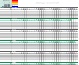 employee vacation tracking excel calendar templates free employee vacation tracking