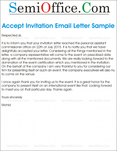 employee welcome letter accept invitation email sample