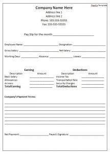 employees loan agreement payslip template doc