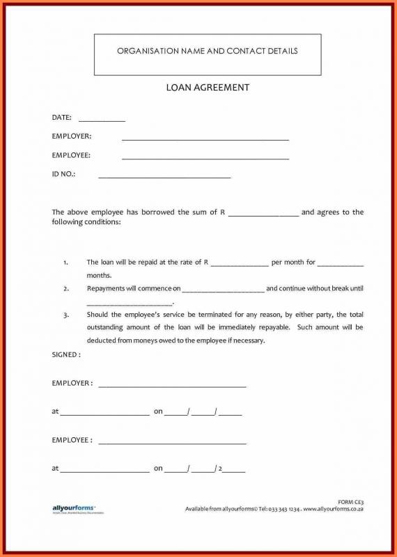 employees loan agreement