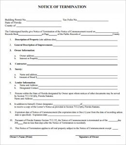 employment agreement samples termination notice sample