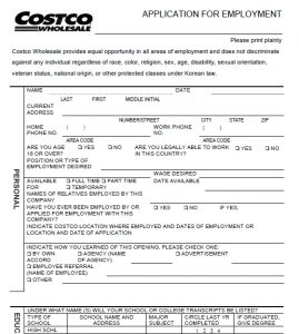 employment application form template printable job application form mybissim printable job application form