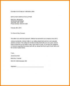 employment confirmation letter confirmation of employment letter to employer proof of employment letter