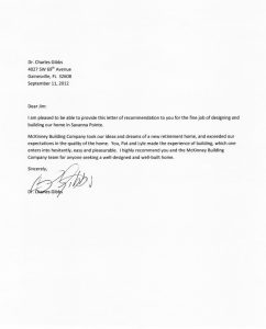 employment reference letter charles gibbs testimonial