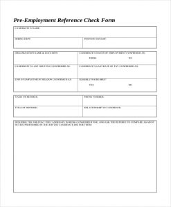 employment verification forms template job reference verification form
