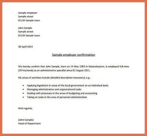 employment verification letter pdf verification of employment letter employment confirmation letter from employer sample pdf