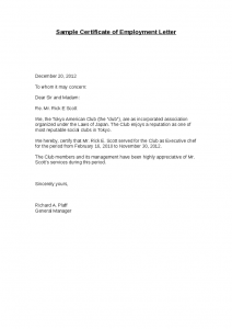 employment verification template sample certificate of employment letter