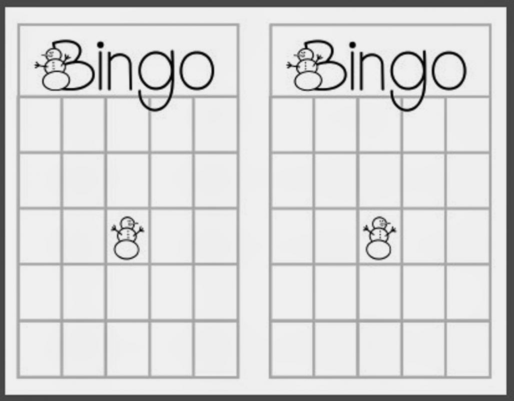 empty bingo card