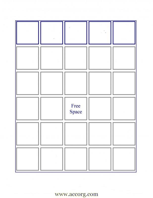 Empty Bingo Card | Template Business