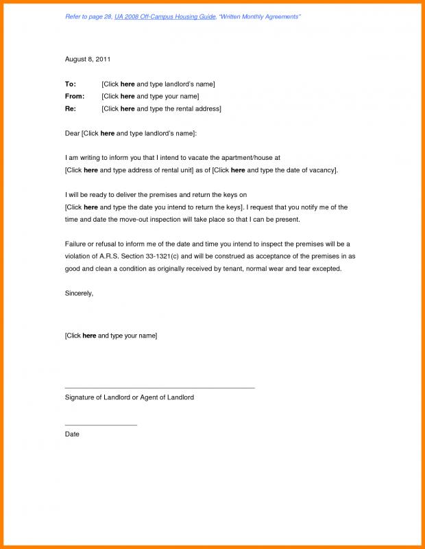 end of lease letter