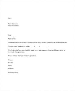 end of lease letter to tenant from landlord lease termination notice letter