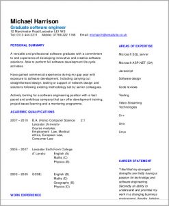 engineering resume template software engineering resume example
