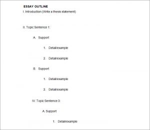 essay outline format essay outline worksheet