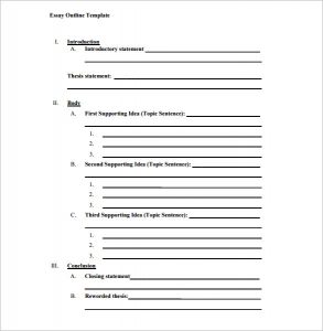 essay outline template blank essay outline template pdf download