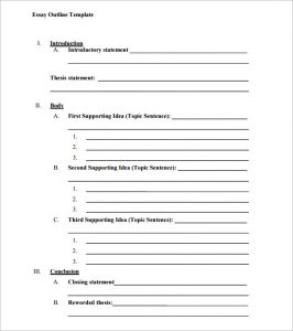 essay outline template blank outline template for essay