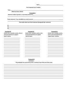 essay writing template essay template