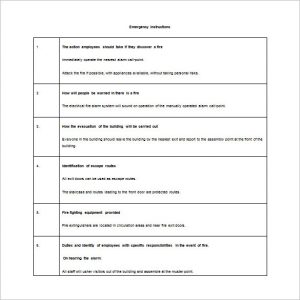 evacuation plan template fire and emergency evacuation plan word free download