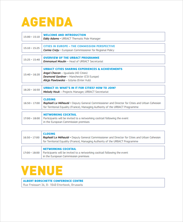 event itinerary template