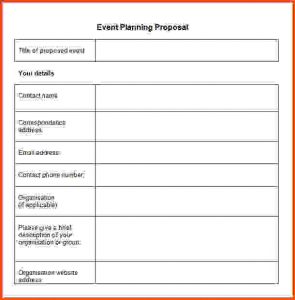 event planning template event planner template event planning proposal