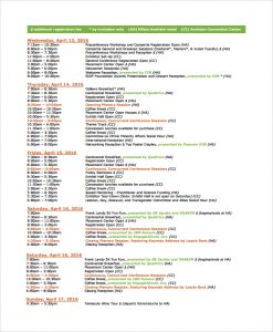 event schedule template event schedule timetable template