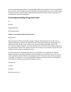 event sponsorship letter event sponsorship proposal letter
