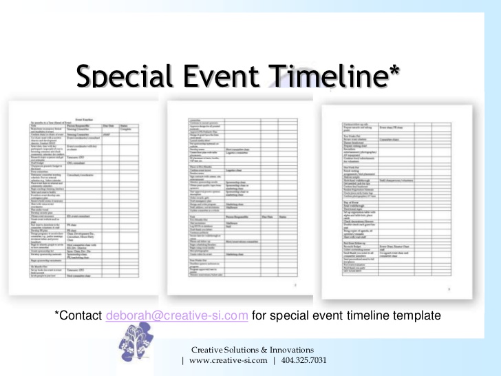 event timeline template