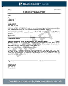 eviction notice form eviction notice form template