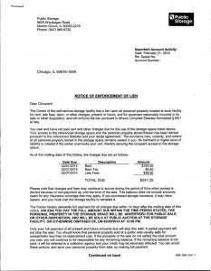 eviction notice in texas publicstorage lien notice feb p v