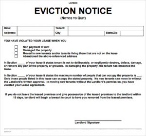 eviction notice texas landlord eviction notice