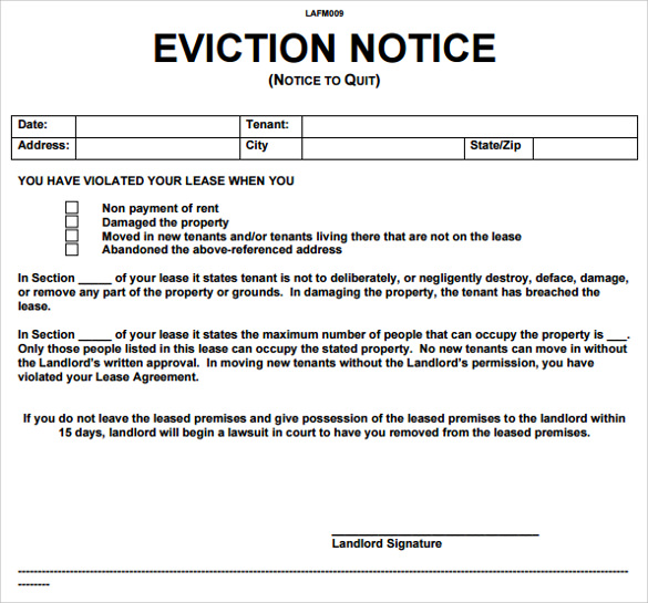 eviction notice texas