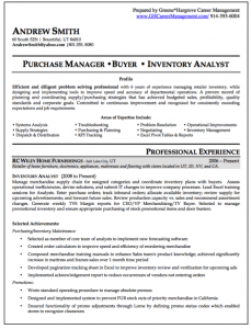 example college resume buyer resume examples