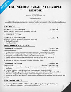 example engineering resume engineering graduate resume example